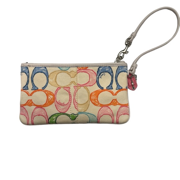 Coach Colorful Monogram Wristlet - Picture 2 of 6